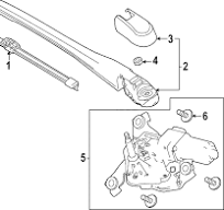 2022-2025 Honda Civic - Back Glass Wiper Arm