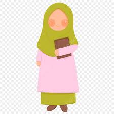 Gambar Ilustrasi Kartun Guru Muslim Yang Memegang Buku, Cikgu, Kartun,  Tudung PNG dan PSD untuk Muat turun Percuma
