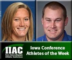 Luther's Girvan, Dubuque's Wolfe Named IIAC Athletes of the Week
