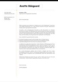 A good application letter can achieve both goals for you. Employment Consultant Cover Letter Sample Kickresume