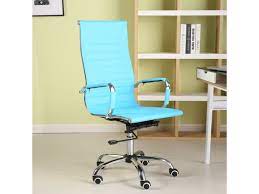 Office Chairs Eames Style High Back Ribbed Executive Computer Office Chair Sky Blue Chairs Warehouse Office Chair Chair High Back Office Chair