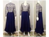Harmay by St. AMOUR Midnight Blue Chiffon Evening Gown Size Large ...