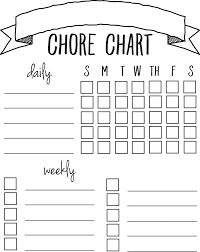 Diy Printable Chore Chart Home Pinterest Lifehacks