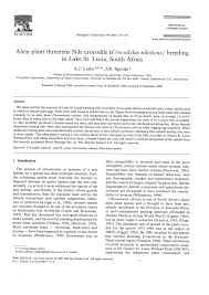PDF) Alien plant threatens Nile crocodile (Crocodylus niloticus) breeding  in Lake St. Lucia, South Africa