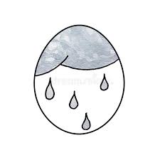 Watercolor Cloud With Rain Drops Outline Sketch Illustration With Different Colors On White Background Stock Illustration Illustration Of Background Hand 155411764 | see more about outlines, black and white and art. rain drops outline sketch illustration