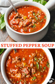 Stuffed Pepper Soup Recipe In 2020 Stuffed Peppers Stuffed Pepper Soup Delicious Dinner Recipes