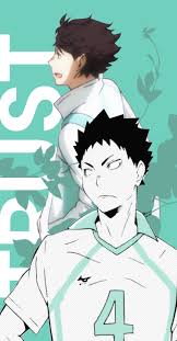 Anime is a word used by people living outside of japan to describe cartoons or animation produced within japan. Trust Oikawa Iwaizumi Haikyuu Anime Haikyuu Wallpaper Anime