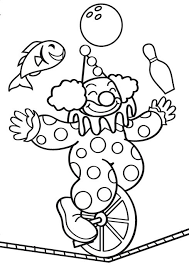 Palhaco Equilibrista E Malabarista Desenhos Para Colorir