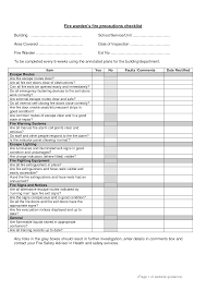 Fire Drill Evacuation Checklist Evacuation Checklist School Safety Checklist