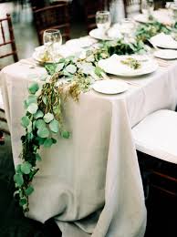 Elegant Romantic Salt Lake City Wedding Elizabeth Anne Designs The Wedding Blog Greenery Centerpiece Salt Lake City Wedding Wedding Tablecloths