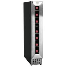 Equator Deco 7 Bottle Slim Wine Refrigerator In Stainless Steel Wr 007 The Home Depot Wine Refrigerator Wine Glass Door Refrigerator