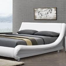 Choose a headboard to match your personal style, whether it be upholstered, wooden, or even carved for a more traditional look. Italian Designer Faux Leather Bed Frame In White