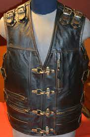 Handmade Biker Vest Unique Motorcycle Vest Genuine Leather Brown Biker Vest Motorcycle Vest Mens Leather Vest