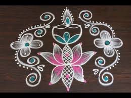 Easy Lotus Color Rangoli Designs With Dots Pongal Kolam Designs Beautiful Sankranthi Muggulu Yout Rangoli Designs With Dots Kolam Designs Rangoli Designs