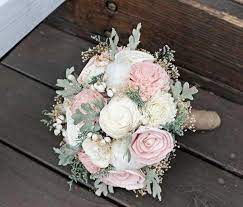 Alternative Wedding Bouquet Luxe Collection Ivory Blush Dusty Miller Raw Cotton Keepsake Bouquet Prom Flowers Bouquet Wedding Bouquets Flower Bouquet Wedding