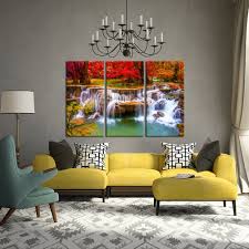 Maybe you would like to learn more about one of these? Buy Kreative Arts Large Canvas Print For Living Room Decoration Stretched 3 Pieces Green Dreamlike Waterfall Painting Wall Art Picture Print On Canvas High Definition Modern Home Decor 16x32inchx3pcs Online In Vietnam