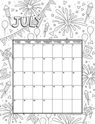 July 2019 Coloring Calendar Woo Jr Kids Activities Coloring Calendar Kids Calendar Coloring Pages