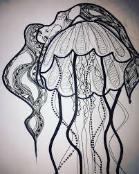 Black And White Mermaid Sleeve Tattoo Drop Dead Gorgeous Ink On Paper Jellyfish Mermaid Aquatic Black Sea Tattoo Ink Illustration Mermaid Sleeve Tattoos Mermaid Tattoos Music Tattoo Sleeves