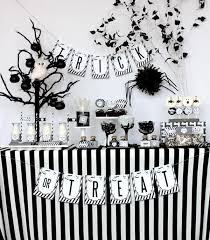 Black And White Halloween Pictures Pin By Gin On Halloween White Halloween Party Sophisticated Halloween Party White Party Decorations