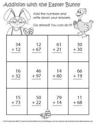A collection of worksheets for teaching easter vocabulary and prepositions of place to esl students. Easter Bunny Addition And Subtraction Education World