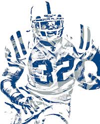 August 1978, immokalee, florida college: Edgerrin James Indianapolis Colts Pixel Art 2 Mixed Media By Joe Hamilton