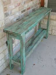 Aqua Distressed Sofa Table Farmhouse Console Tables Rustic Exquisite Designs More Pallet Repurposing Ideas Pinterest Kisten Holzarbeiten Und Ferie