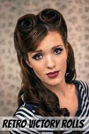 The Freckled Fox Sweetheart Hair Week Tutorial 2 Retro Victory Rolls Hair Beauty Hair Styles Hair Tutorial