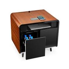 Sobro Smart End Table With Built In Outlets In 2020 Side Table Black Wood Coffee Table With Storage
