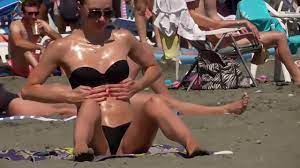 Bathing suit pussy slip