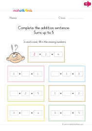 addition up to 5 worksheets free addition worksheets for kinders
