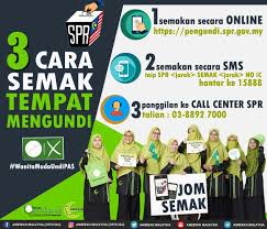 Pengundi dalam bahagian pilihan raya boleh membuat semakan. Ameerah Malaysia Jom Semak Tempat Mengundi Pru14 Semakin Hampir Ayuh Anak Muda Buat Persediaan Awal Jom Semak Maklumat Kawasan Mengundi Anda Maklumat Kini Di Hujung Jari Pilih Antara 3 Langkah