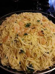 Garlic Shrimp With Angel Hair Pasta Cheesecake Factory Large Shrimp Sauteed With Herbs Lemon And Garli Pasta Recipes Lemon Garlic Shrimp Pasta Pasta Dishes