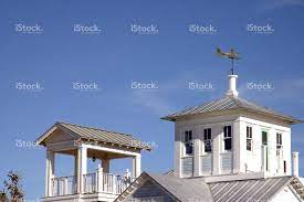 Beach House Rooftop Cupola And Deck On Tin Roof House With Fish Widows Walk Tin Roof House House Roof