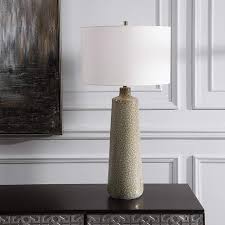 This sage green lampshade has a beautiful green fabric. Uttermost Linnie Sage Green Glaze Ceramic Table Lamp 89f98 Lamps Plus