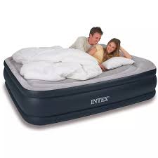 Intex Queen 22 Raised Downy Airbed Mattress With Built In Electric Pump Walmart Com Air Mattress Camping Air Mattress Air Mattresses