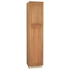 Hampton Bay 18x84x24 In Hampton Pantry Cabinet In Medium Oak Kp1884 Mo At The Home Depot Pantry Cabinet Kitchen Pantry Furniture Kitchen Cabinets Pictures