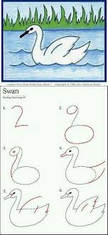 How To Draw Swan Drawing Lessons Swan Drawing Number Drawing