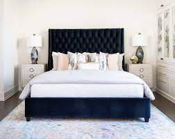 Amelia Tall Bed Brussels Midnight Black Headboard Bedroom Tall Bed Bedroom Interior