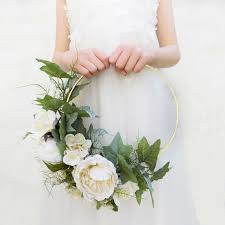 Save 20% with code 20madebyyou. Gold Floral Hoops 15 40 Cm Flower Wreath Metal Hoops Wedding Hanging Decor Ebay