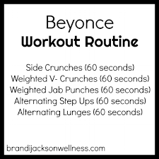 beyonce s workout routine for full body