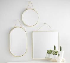Pottery barn mendosa round wood mirror, 45 diameter. Hazel Wall Mirrors Pottery Barn