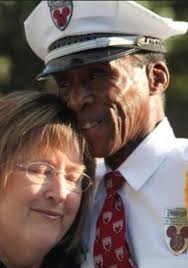 Honoring flag at Disney's barn ceremony