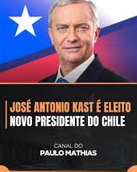 Paulo - José Antonio Kast foi eleito presidente do Chile neste domingo  (14). Com 83,43% das urnas apuradas, o candidato de direita liderava com  58,61% dos votos, segundo o Serviço Eleitoral (Servel).