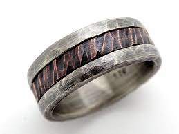 Cool Mens Ring Mixed Metal Mens Promise Ring Wood Grain Etsy Cool Rings For Men Rings For Men Promise Rings For Guys