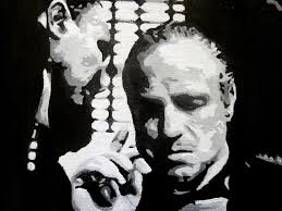 This is an oil painting by my late uncle Frank Kuziel who was a Yale Art  School grad. It is a composite portrait of the dictators of WW2. The  bullfighter outfit of