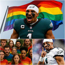 The LGBT+ community has sent Jalen Hurts a '5-WORD' threat after she made a  shocking statement refusing to support Pride Month on social media Full  story below👇👇👇