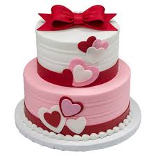 The cake was made on saturday for the mum's birthday. Be Mine 2 Tiered Round Stacked Cake Design Decopac