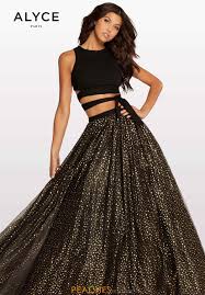 Black And Gold 2 Piece Prom Dress Kalani Hilliker Black Gold Two Piece Dress Kp123 Piece Prom Dress Two Piece Formal Dresses Prom Dresses