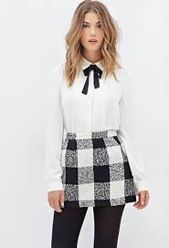 Black And White Checkered Mini Skirt Outfit Plaid Boucle Mini Skirt Preppy Outfits Miniskirt Outfits Fashion