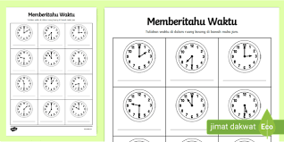 Matematik Tahun 1 Masa Dan Waktu Muka Jam Teacher Made